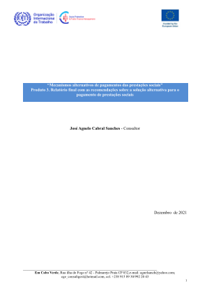 Mecanismos alternativos de pagamentos das presta&ccedil;&otilde;es sociais. Relat&oacute;rio final com as recomenda&ccedil;&otilde;es sobre a solu&ccedil;&atilde;o alternativa para o pagamento de presta&ccedil;&otilde;es sociais