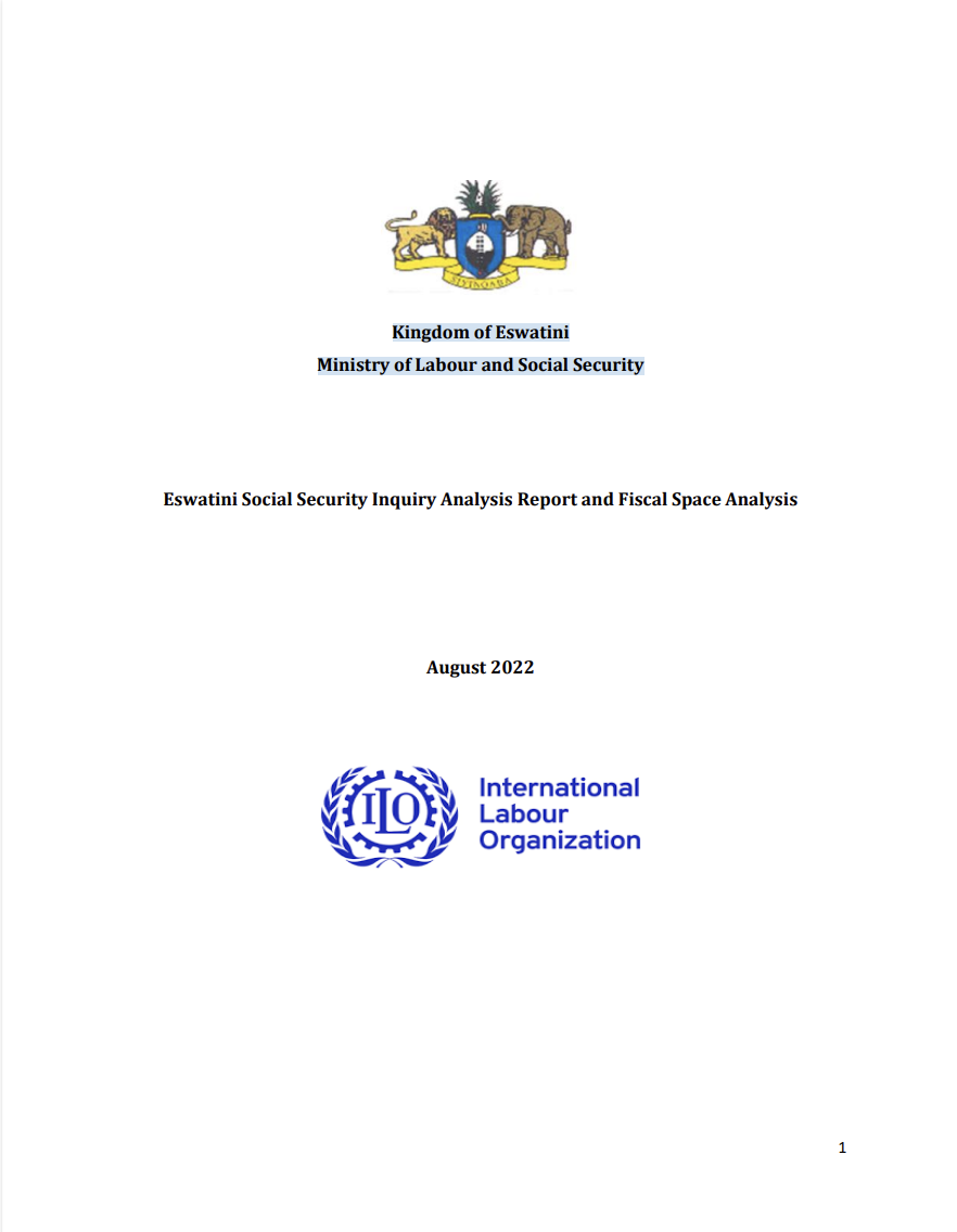 Eswatini Social Security Inquiry Analysis Report and Fiscal Space Analysis