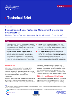 Strengthening Social Protection Management Information Systems (MIS): Findings from a Systems Review of the Social Security Fund, Nepal