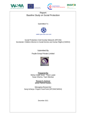 Baseline Study on Social Protection